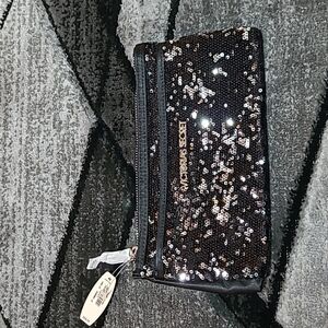 Victoria Secret Reversible Sequins Bling Charm Clutch Purse PRICE FIRM